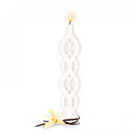 detail Alusi Candles LELA WHITE VANILLA, víceplaminková svíčka, 28 cm