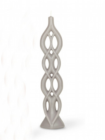 detail Alusi Candles LELA GREY, víceplamínková svíčka, 28 cm