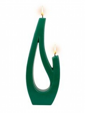 Alusi Candles SABA GRANDE GREEN, víceplamínková svíčka, 25 cm