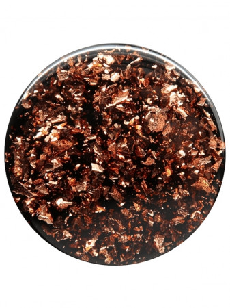 detail PopSockets PopTop Gen.2, Foil Confetti Copper, kousky měděné folie v pryskyřici