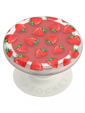 PopSockets Gen.2 PopLips, Strawberry Feels, s balzámem na rty, jahoda