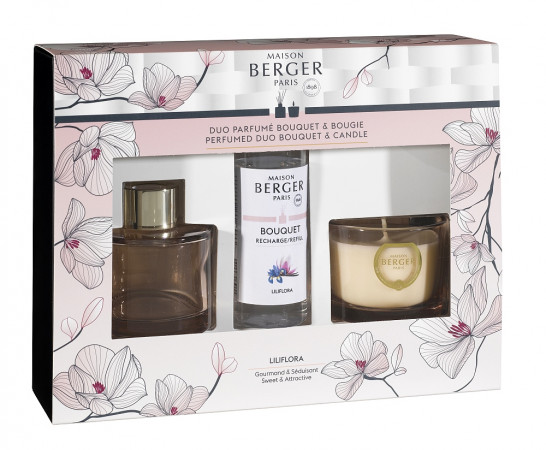 detail Maison Berger BOLERO, dárková sada svíčka + difuzér Liliflora