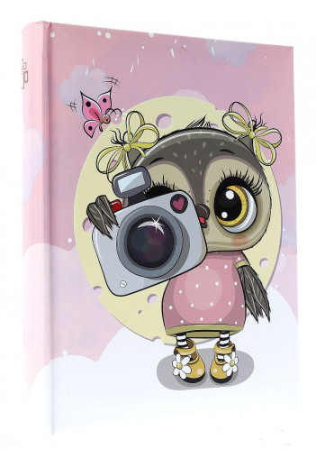 Fotoalbum 10x15/200 Gedeon CAMERA OWL pink