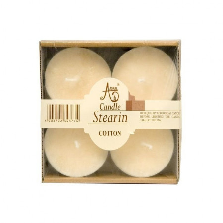 detail Adpal Candle STEARIN - COTTON, maxi čajové svíčky, 4 ks