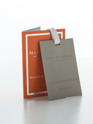 Max Benjamin CLASSIC - MIMOSA & SWEET AMBER vonná karta 1 ks, 8 x 11,5 cm