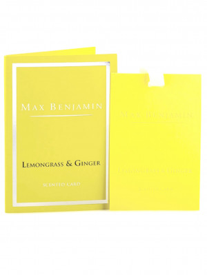 Max Benjamin CLASSIC - LEMONGRASS & GINGER vonná karta 1 ks, 8 x 11,5 cm
