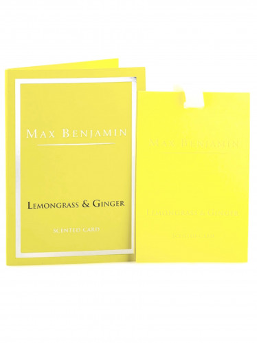Max Benjamin LEMONGRASS & GINGER vonná karta 1 ks, 8 x 11,5 cm
