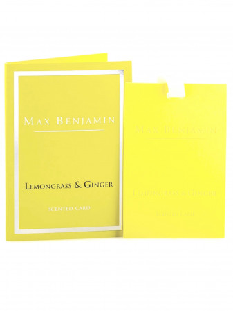 detail Max Benjamin LEMONGRASS & GINGER vonná karta 1 ks, 8 x 11,5 cm