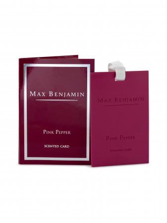 detail Max Benjamin PINK PEPPER vonná karta 1 ks, 8 x 11,5 cm