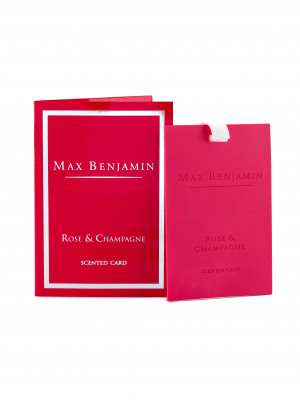 Max Benjamin CLASSIC - ROSE & CHAMPAGNE vonná karta 1 ks, 8 x 11,5 cm