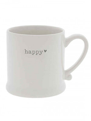 Bastion Collections Hrneček HAPPY heart in grey, 220 ml