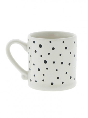 detail Bastion Collections Hrneček HAPPINESS dots in black, 220 ml