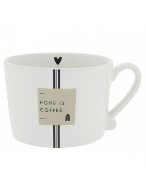 Bastion Collections Hrnek HOME IS COFFEE in black/titane, 300 ml