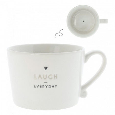 detail Bastion Collections Hrnek LAUGH EVERYDAY in black, 300ml