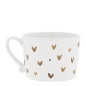 náhled Bastion Collections Hrnek White/Little hearts in Brown in BC, 300ml