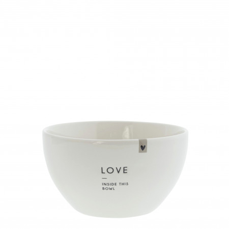 detail Bastion Collections Miska LOVE INSIDE THIS BOWL in black, 13x7cm