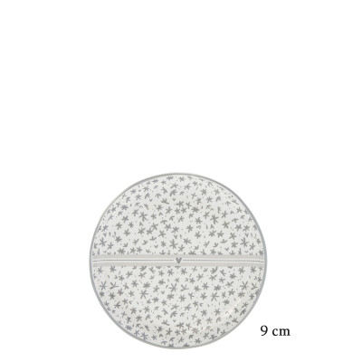Bastion Collections Mini talířek SM FLOWER in grey, 9cm