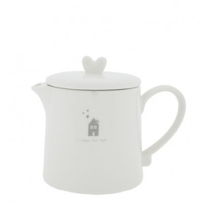 Bastion Collections Teapot Konvička TIME FOR TEA in grey, 1L