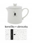 náhled Bastion Collections Teapot SET Konvička TIME FOR TEA in black + ubrousky