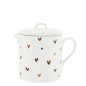 náhled Bastion Collections TEAPOT Konvička White/Brown Little Hearts