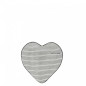 náhled Bastion Collections Odkládací talířek HEART stripes in black, 13x13cm
