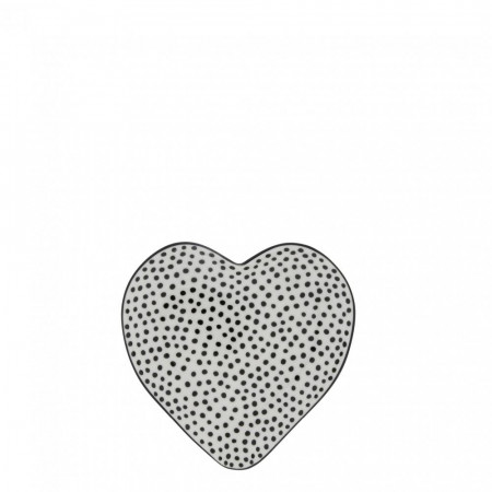 detail Bastion Collections Odkládací talířek HEART dots in black, 13x13cm