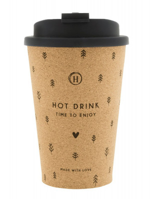 Bastion Collections Hrnek Coffee ToGo HOT DRINK TIME TO ENJOY, 7x14,5cm