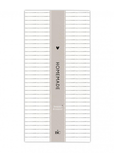 Bastion Collections Papírové ubrousky HOMEMADE black stripes, 10x20cm