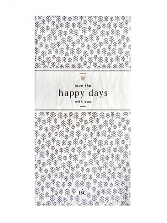 detail Bastion Collections Papírové ubrousky TREE HAPPY DAYS, 10x20cm, 16 ks