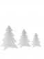 náhled Bastion Collections Xmas TREE - DOTS, set 3 stromků, (25,20,15cm)