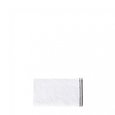 Bastion Collections Gues TOWEL S,white/edge dark grey, 30x55cm