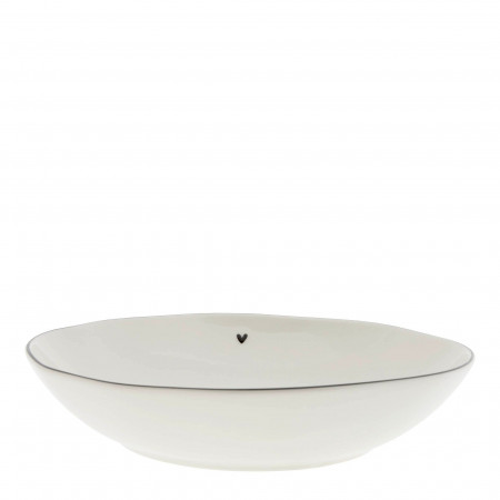 detail Bastion Collections PASTA PLATE - HEART in black, 23,5 cm