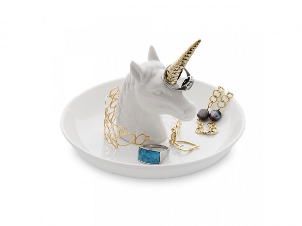 detail Balvi - Šperkovnice XL UNICORN, porcelán, bílá, zlatá, 11x15x15cm