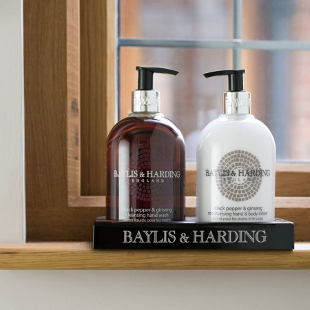 detail Baylis&Harding Tekuté mýdlo+krém - Černý pepř & ženšen, 2x 500 ml