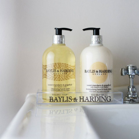 detail Baylis & Harding tekuté mýdlo + mléko na ruce - MANDARINKA A GRAPEFRUIT, 2 x 500