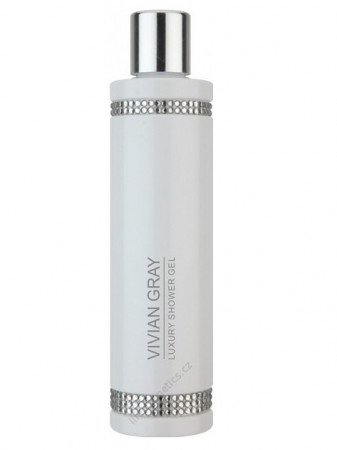 detail Vivian Gray CRYSTALS WHITE, luxusní sprchový gel 250 ml