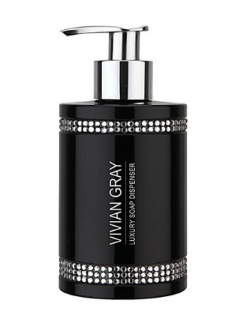 detail Vivian Gray CRYSTALS BLACK, luxusní tekuté mýdlo 250 ml