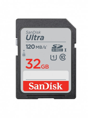 detail SanDisk Ultra 32GB SDHC Memory Card 120MB/s