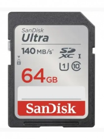 detail SanDisk Ultra 64 GB SDXC Memory Card 140 MB/s
