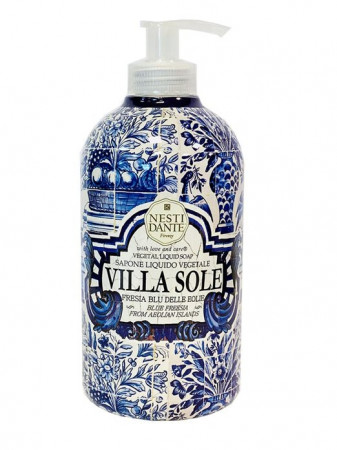 detail Nesti Dante VILLA SOLE Fresia Blue Delle Eolie, tekuté mýdlo 500 ml