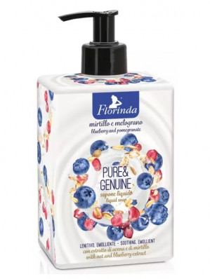 Florinda Tekuté mýdlo 500ml - PURE & GENUINE, blueberry and pomegranate