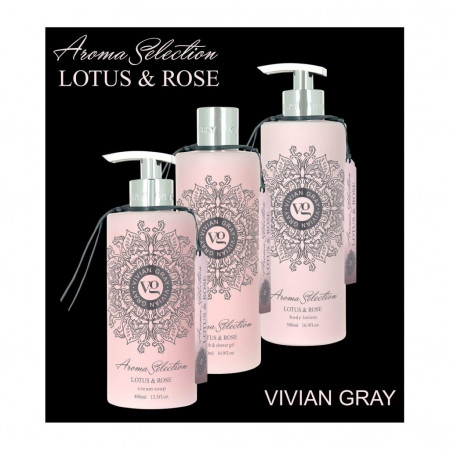 detail Vivian Gray AROMA SELECTION Lotus & Rose, tělové mléko 500 ml