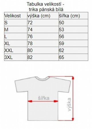 detail FOTODÁRKY: Foto-tričko J&N pánské bílé velikost XL