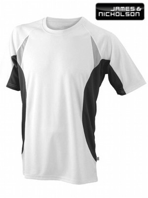 FOTODÁRKY: Foto-tričko J&N pánské BĚŽECKÉ bílo-černé velikost L