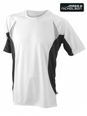 FOTODÁRKY: Foto-tričko J&N pánské BĚŽECKÉ bílo-černé velikost M