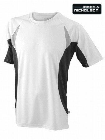 detail FOTODÁRKY: Foto-tričko J&N pánské BĚŽECKÉ bílo-černé velikost M