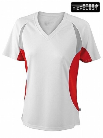 detail FOTODÁRKY: Foto-tričko J&N dámské BĚŽECKÉ bílo-červené velikost S