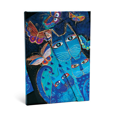 Paperblanks MIDI Laurel Burch Collection - BLUE CATS & BUTTERFLIES