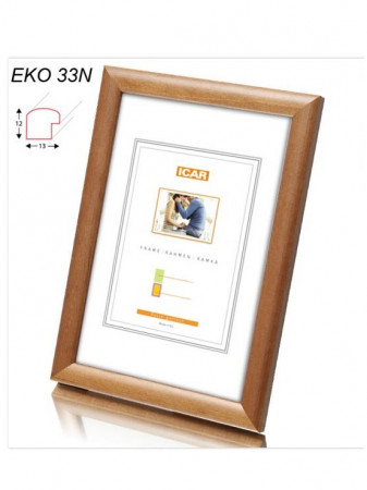 detail Rámeček dřevěný EKO 33N 9x13 středně hnědý