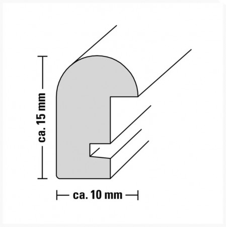 detail Hama rámeček dřevěný PHOENIX, černý, 29,7x42 cm (formát A3)